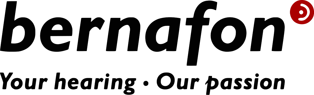 Il logo Bernafon in testo nero, con lo slogan