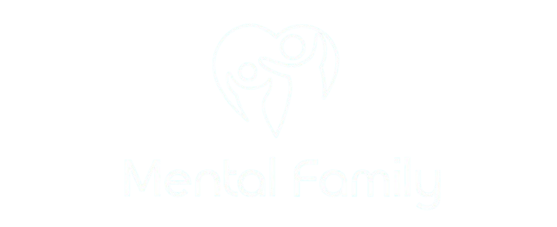 Un logotipo para una familia mental con dos personas en un corazón.