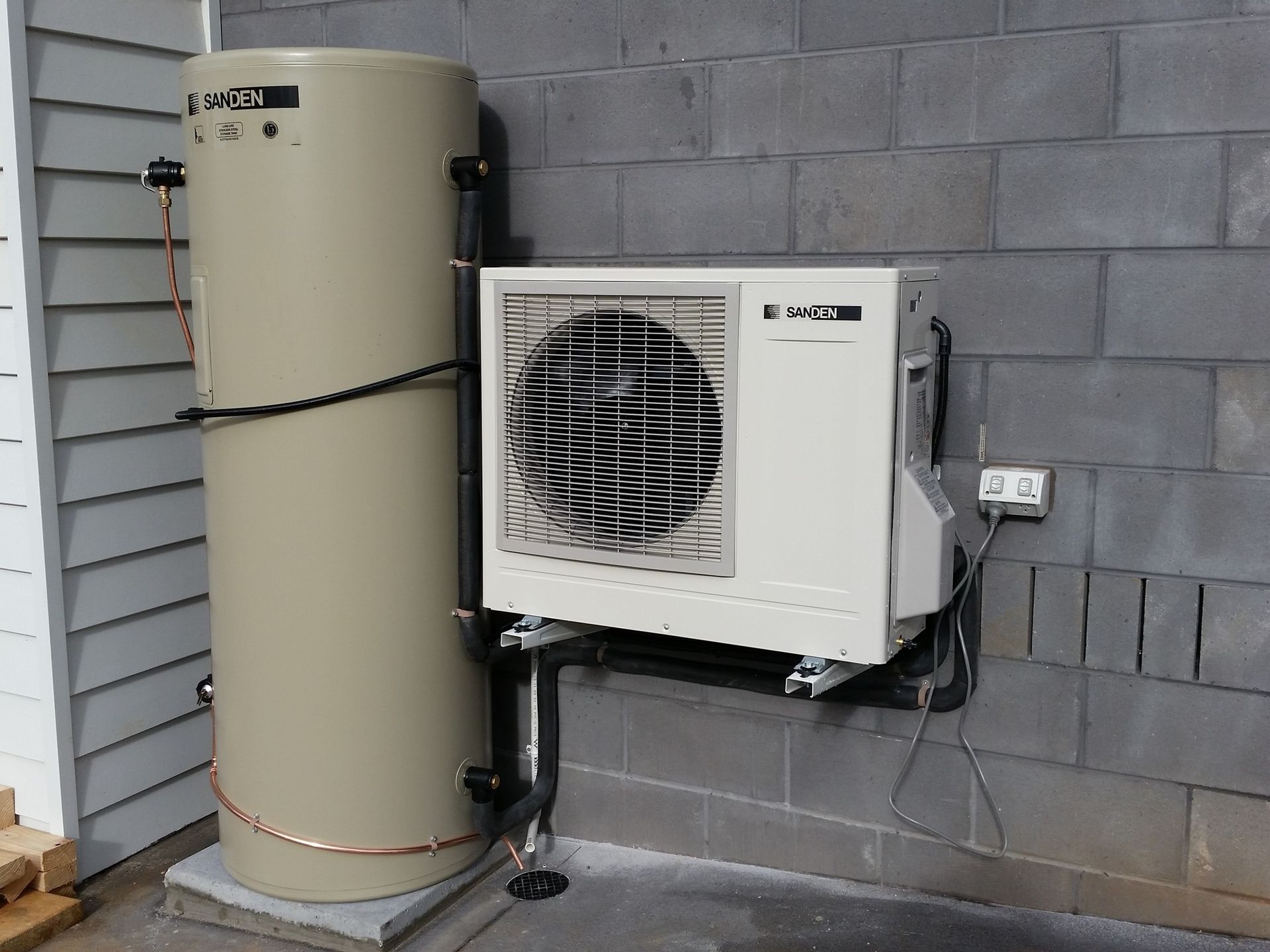 Heat Pump Mounted on a Wall