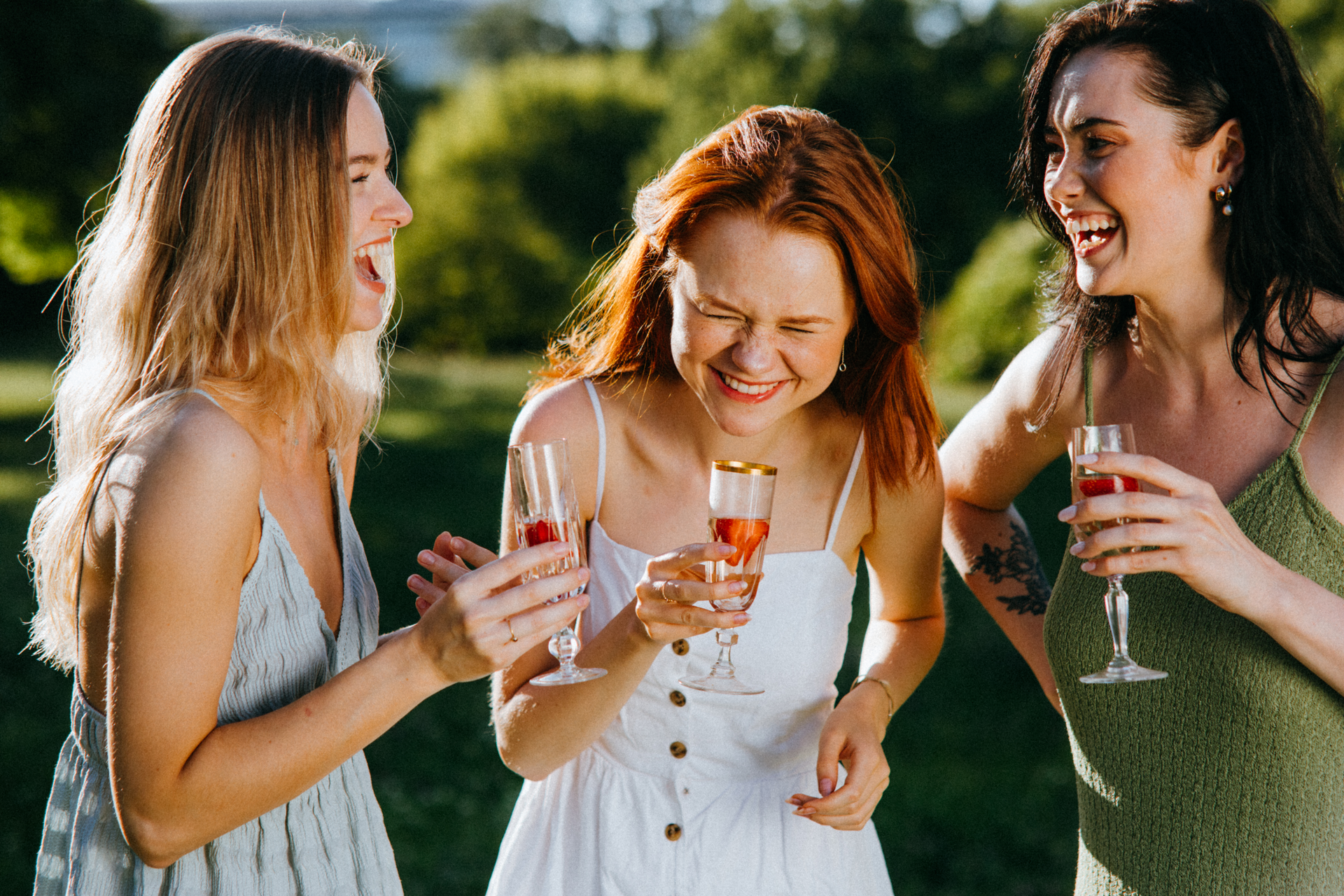 Empowered women engaging in health conversations over a glass of their favorite drink