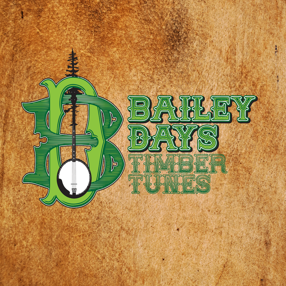 A green logo for bailey days timber tunes