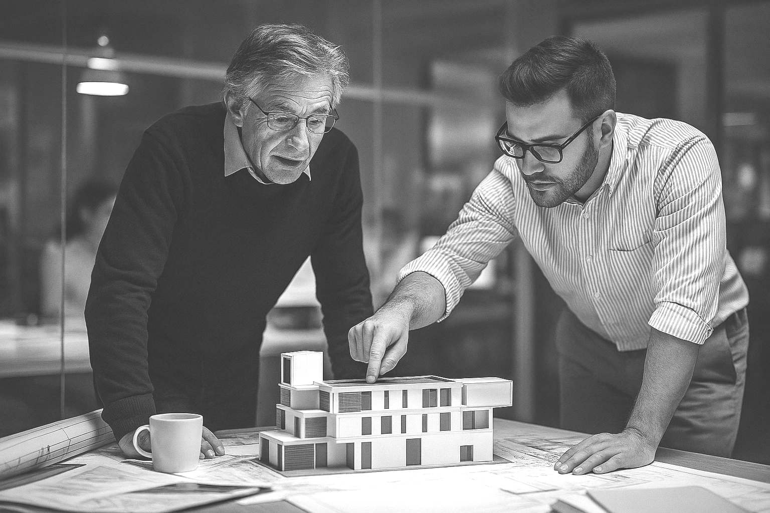 Discussing project with client