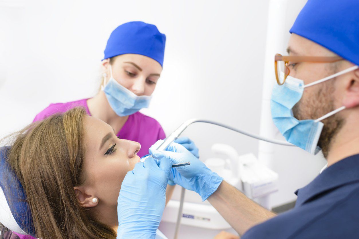 woman at dentist