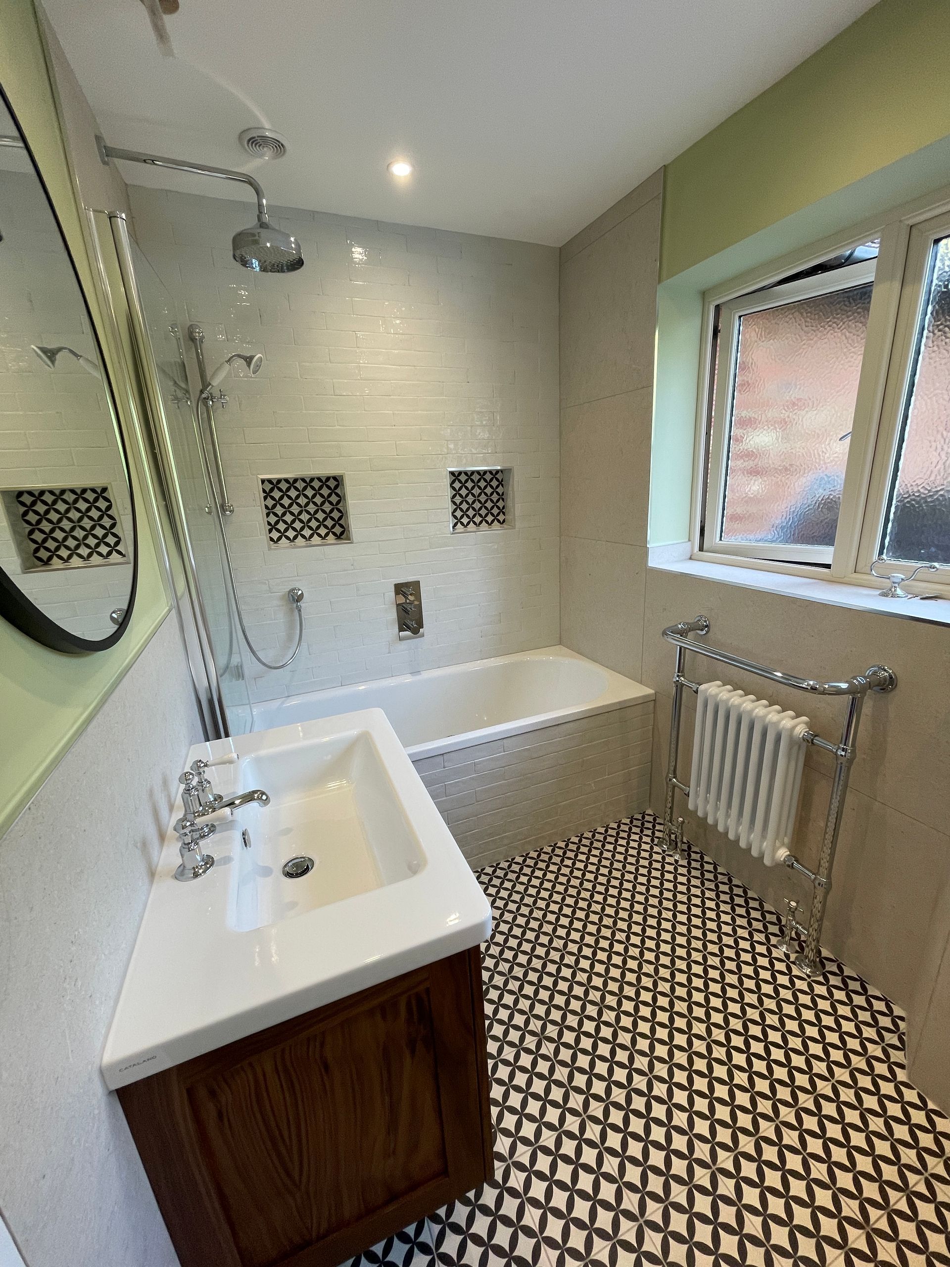 A bathroom fitted by Options Bath and Tile studio in Ascot, Berkshire.