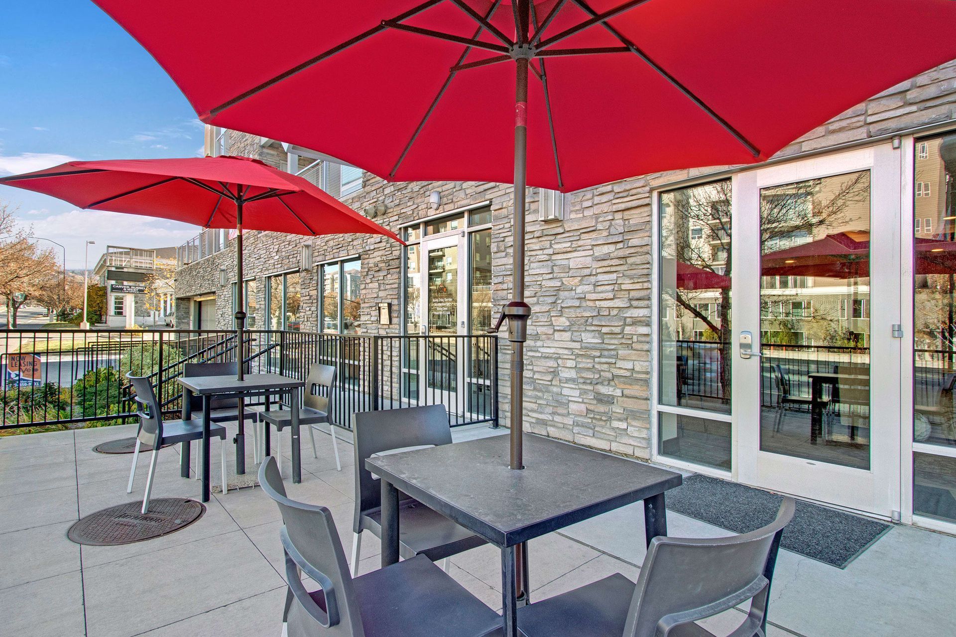 Patio at Velo on the Boulevard in Salt Lake City, UT.