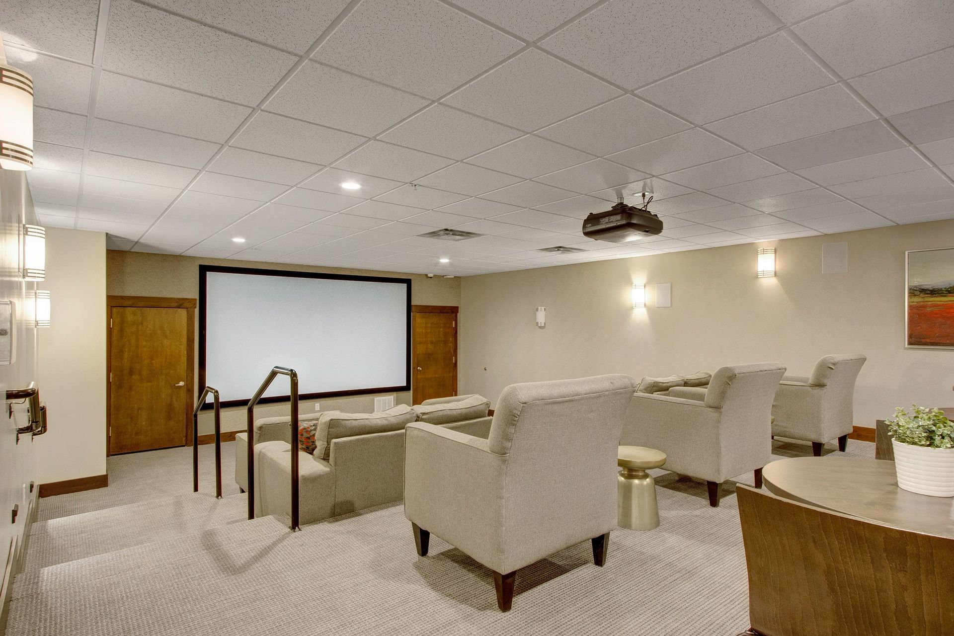 Movie theatre at Velo on the Boulevard in Salt Lake City, UT.