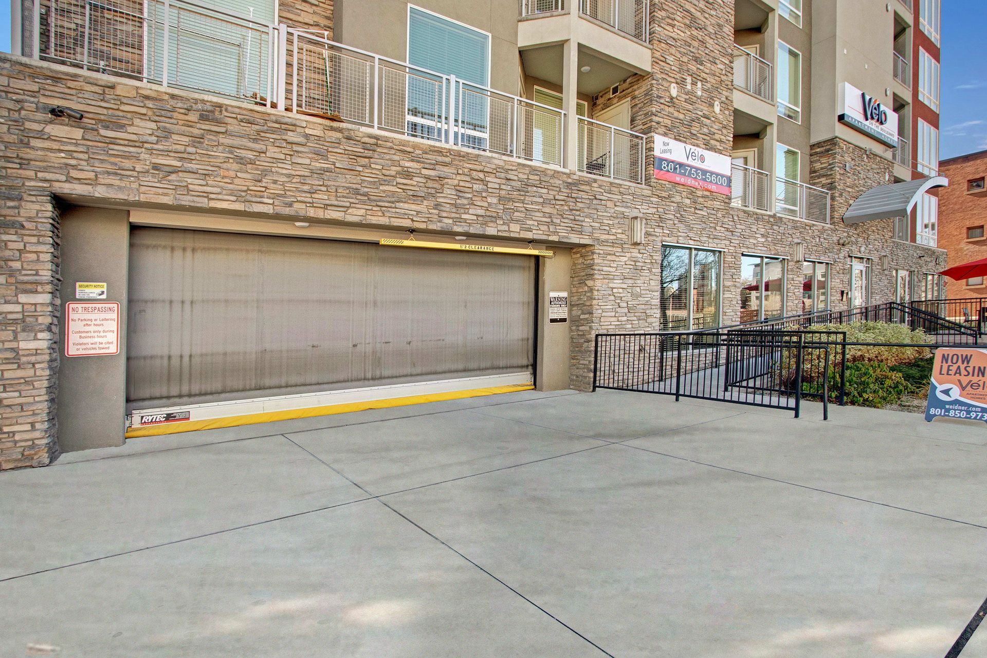 Garage at Velo on the Boulevard in Salt Lake City, UT.