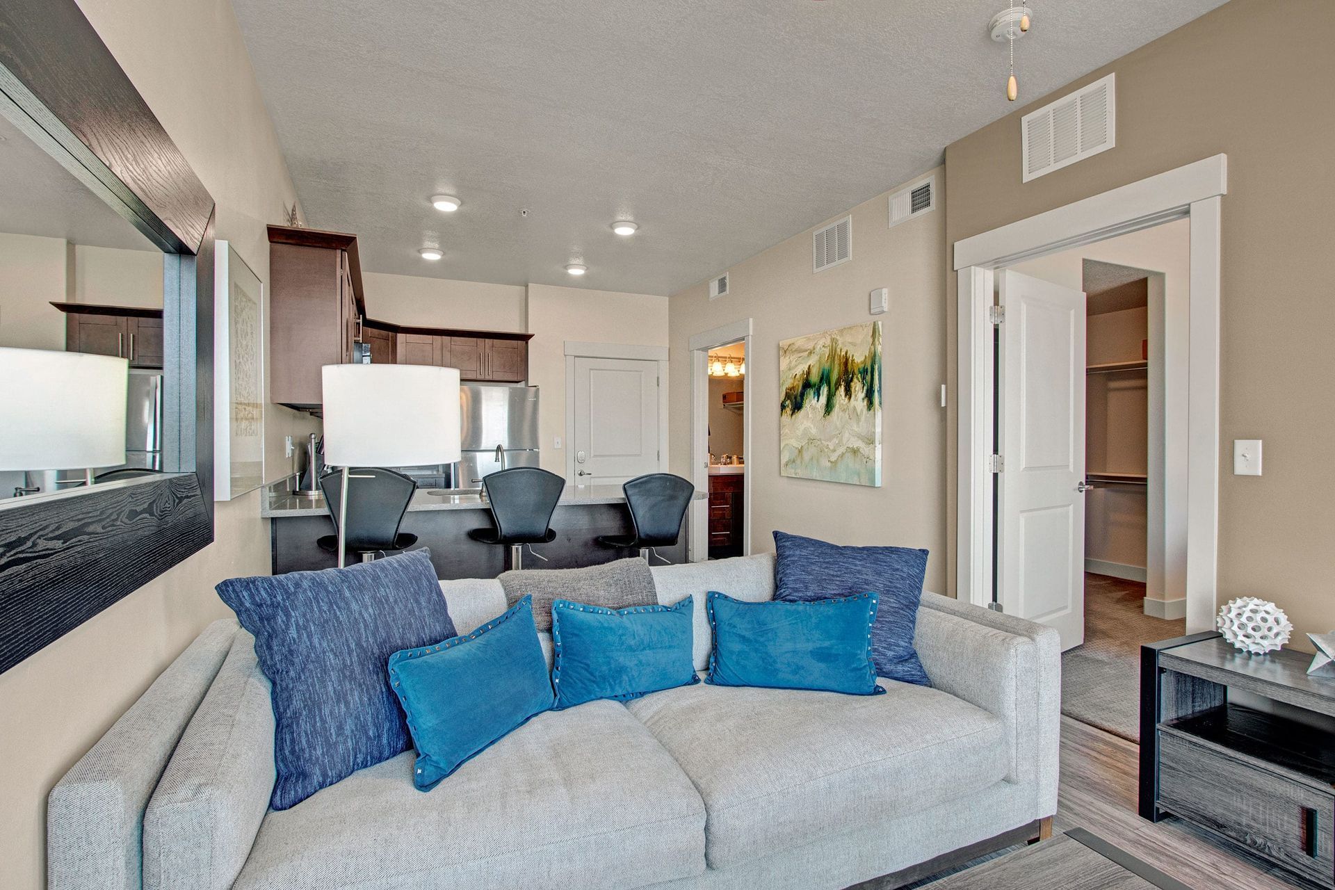 Sofa at Velo on the Boulevard in Salt Lake City, UT.