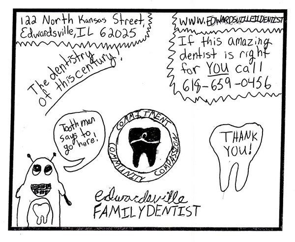 Edwardsville Family Dentist drawing contest winner Dentists in Edwardsville and Glen Carbon drawing contest winner