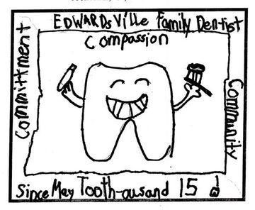 Edwardsville dental office drawing contest in conjunction with Edwardsville Intelligencer