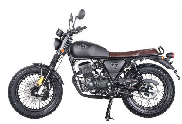 The SCRAMBLER 125 in black available from DGMOTO Dumfries
