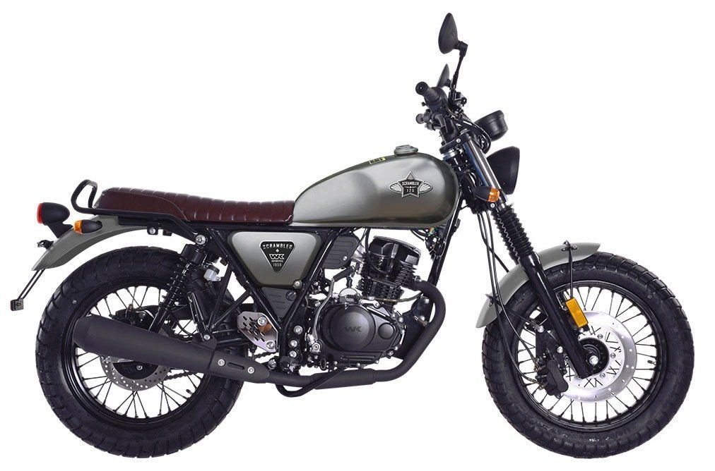 The SCRAMBLER 125 motorcycle in grey available from DGMOTO Dumfries