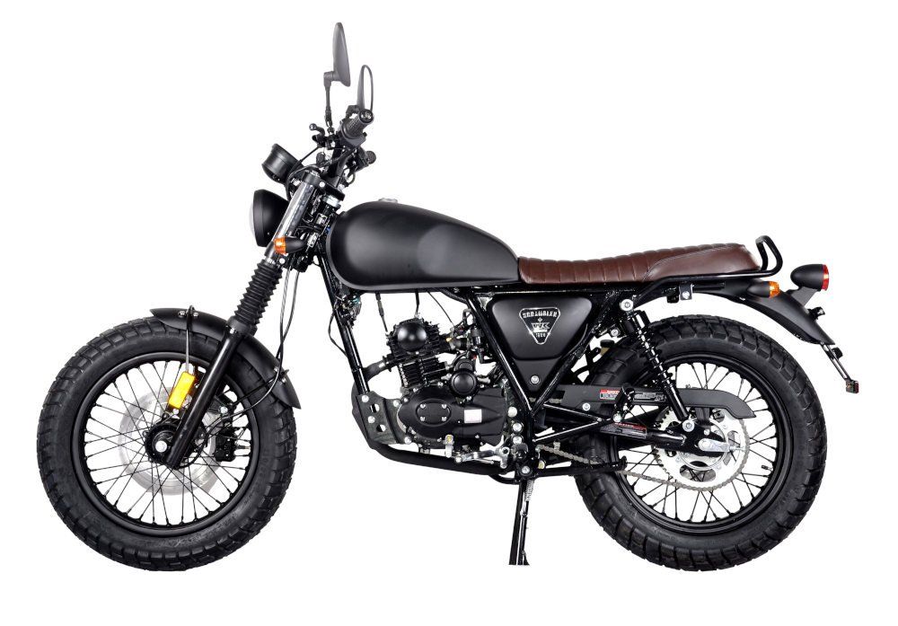 The SCRAMBLER 50 in black available from DGMOTO Dumfries