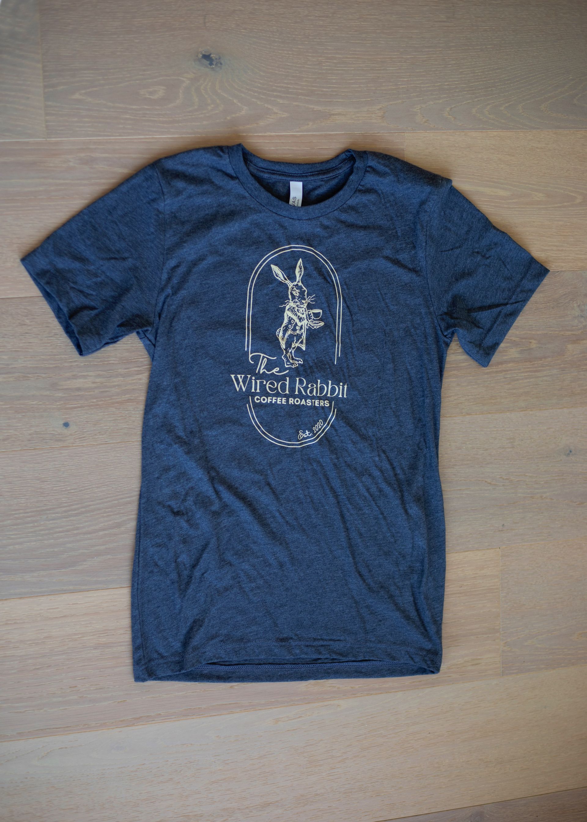Grey Wired Rabbit Slim Logo Tee