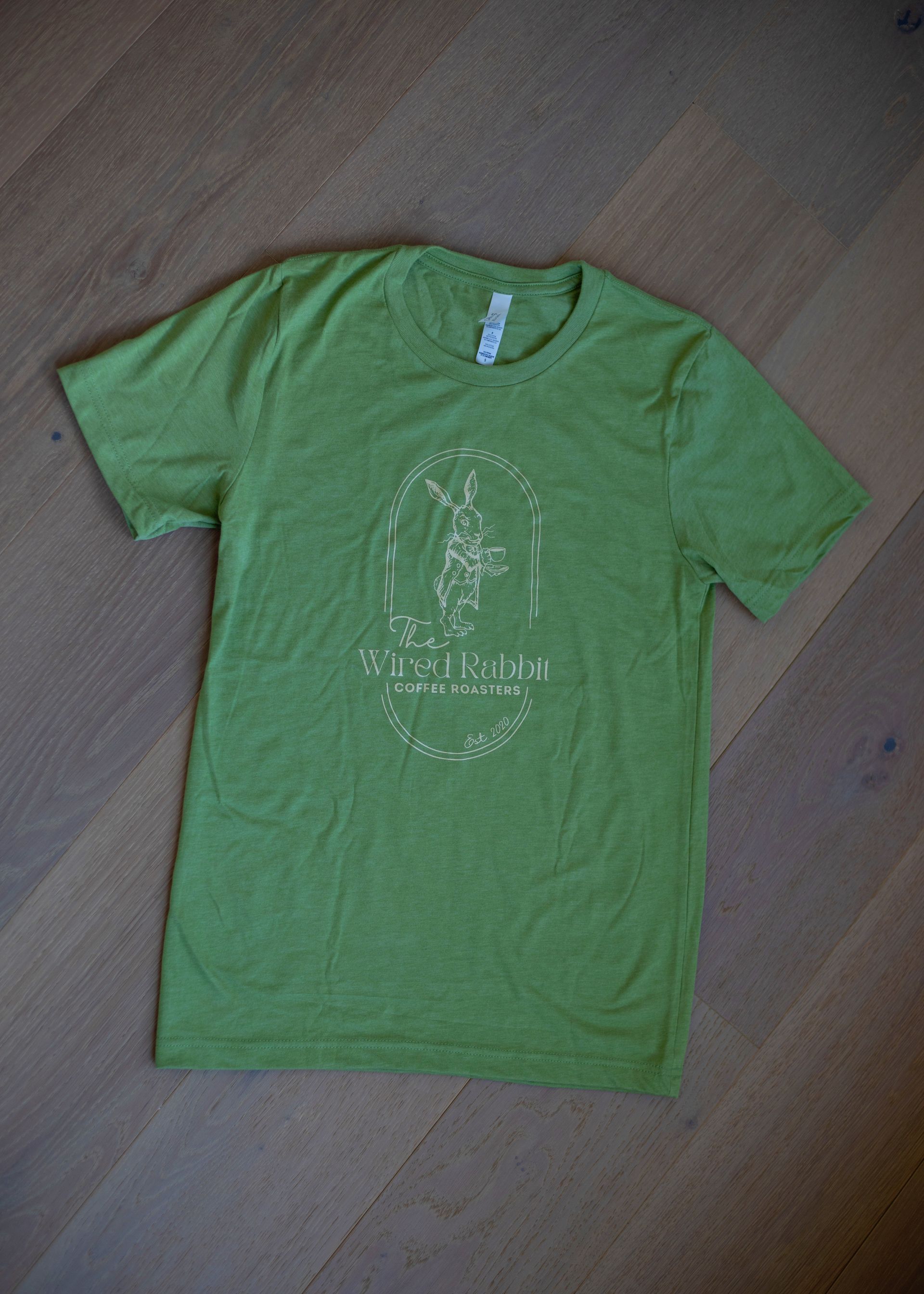 Green Wired Rabbit Slim Logo Tee