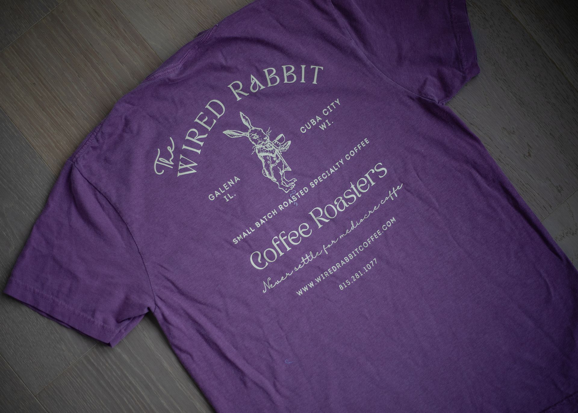 Purple Wired Rabbit Vintage Tee
