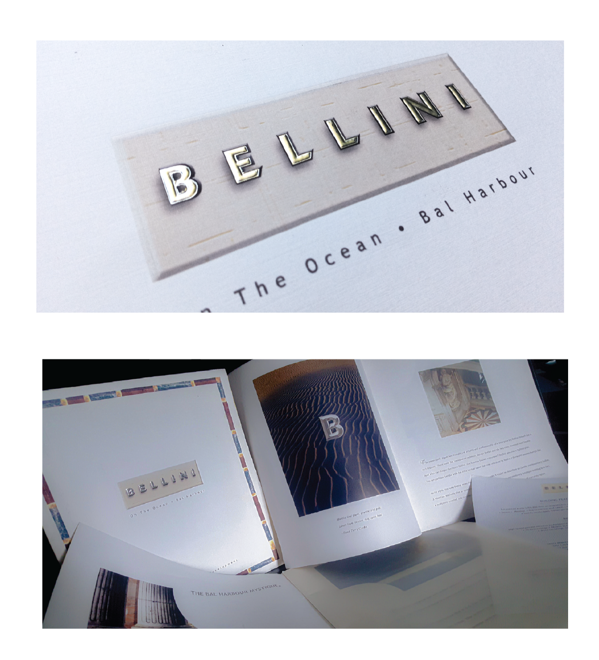 The word bellini is on a piece of paper