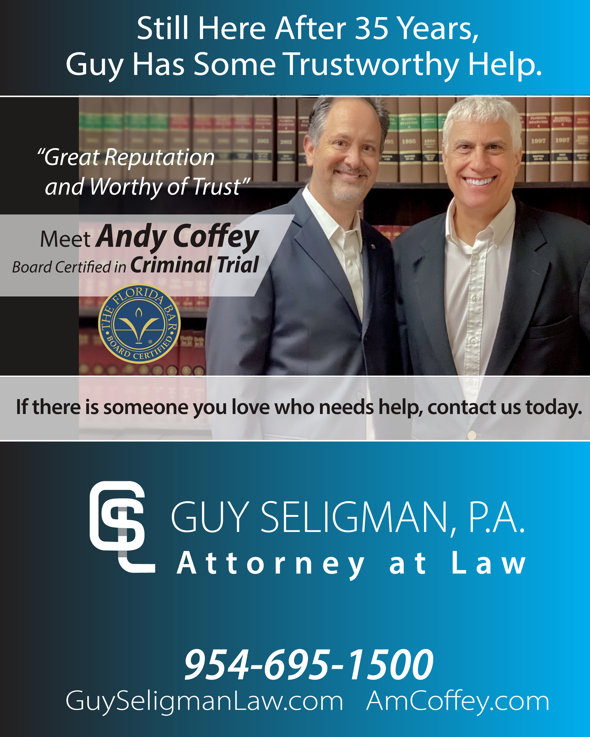 An advertisement for guy seligman p.a. attorney at law