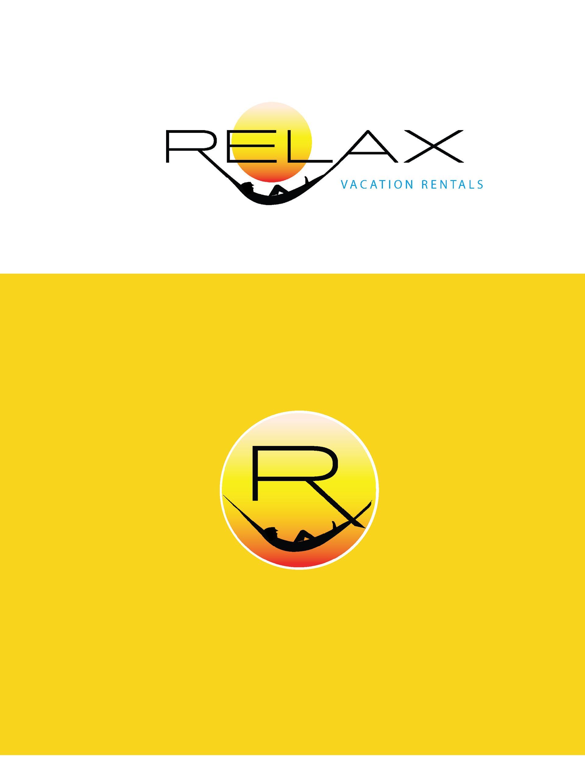 A yellow background with the word relax on it
