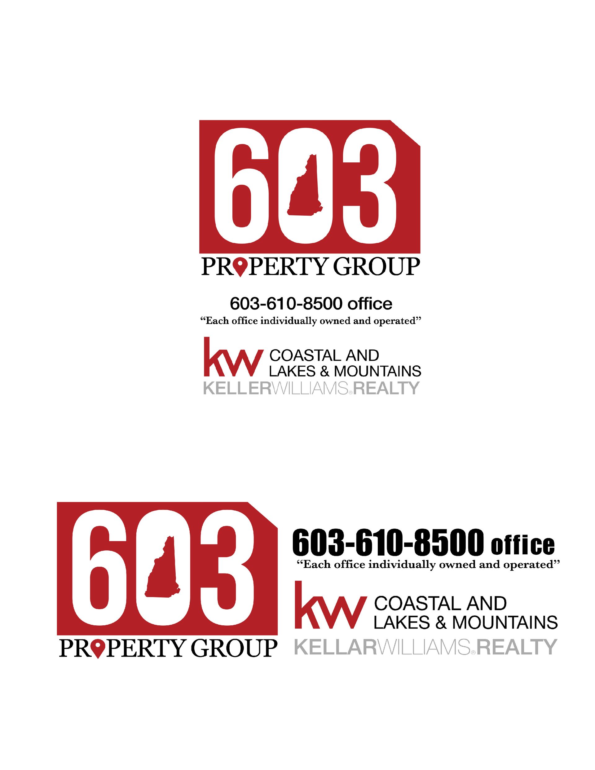 A logo for a real estate company called property group