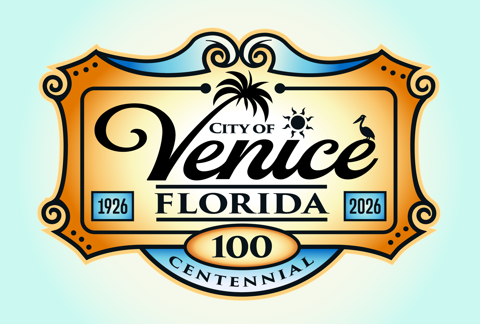 Official Logo design for Venice 100 year Centennial. Venice Florida.
