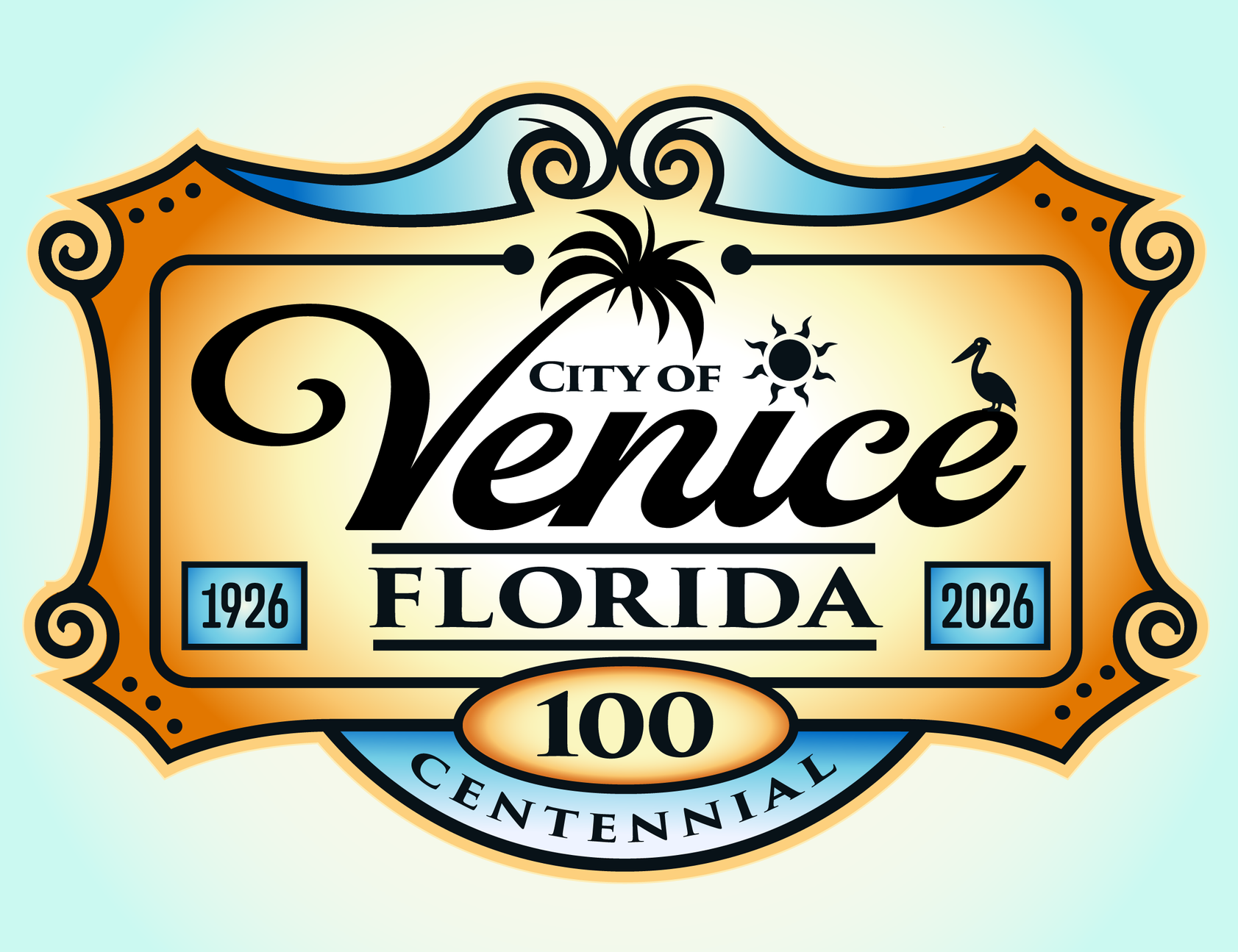 Official Logo design for Venice 100 year Centennial. Venice Florida.
