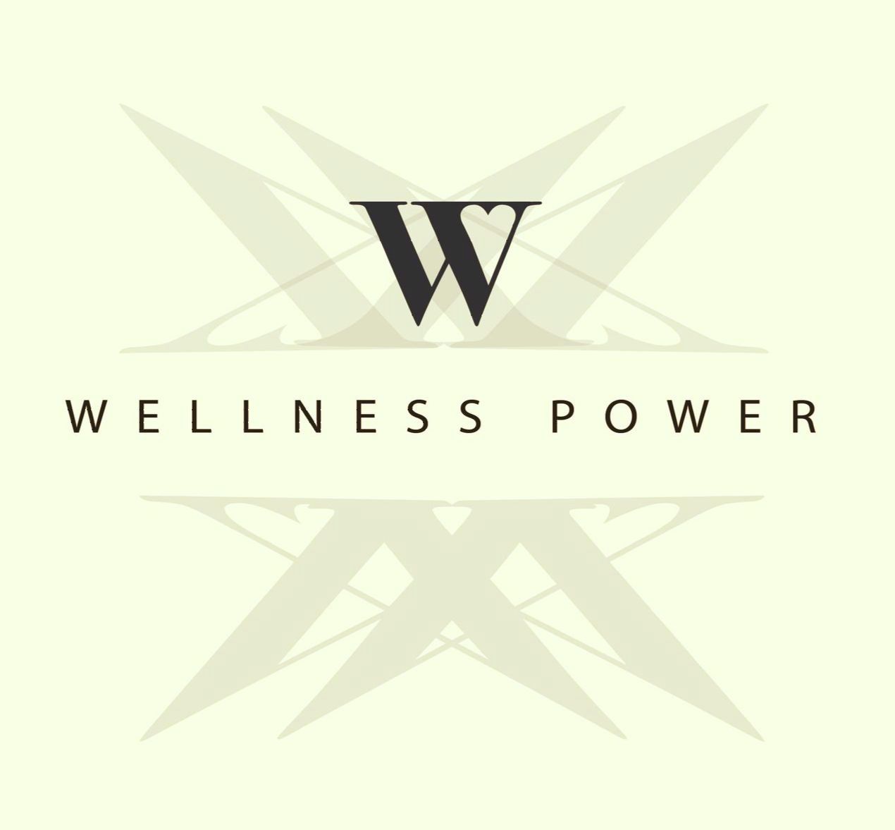 A logo for wellness power with a star in the background