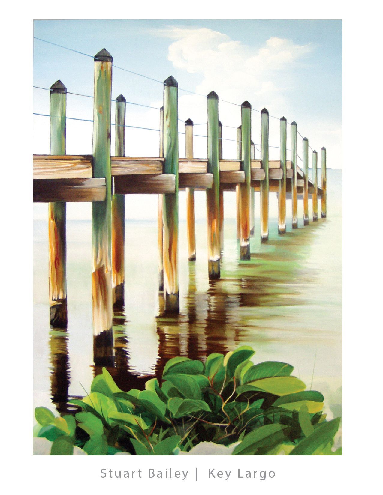 A painting of a dock by stuart bailey