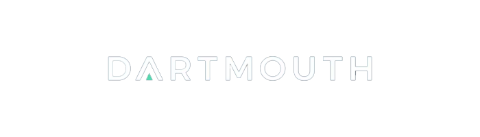 The word dartmouth is written in white letters on a white background.
