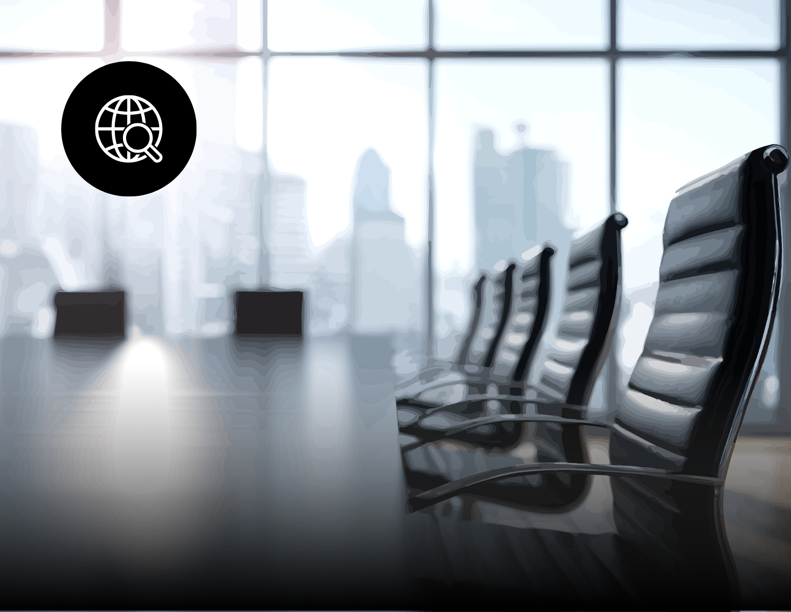 A magnifying glass with a person 's face inside of it.