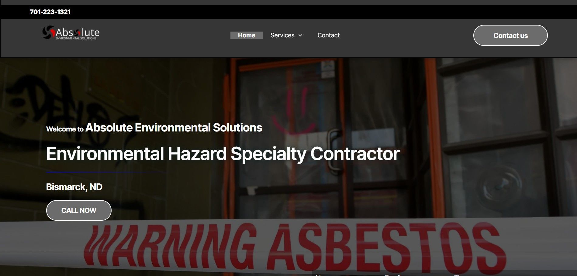 construction related website designs