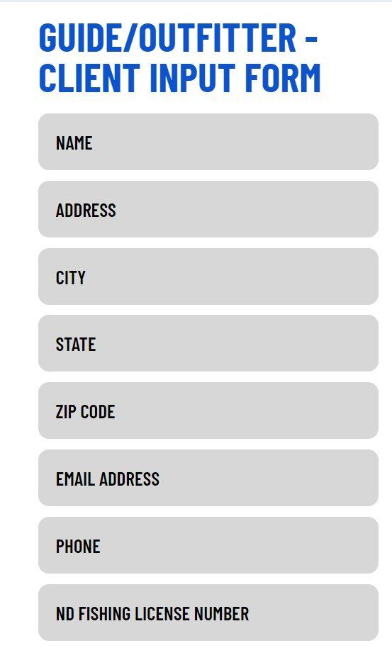 automate guide outfitter client DNR form