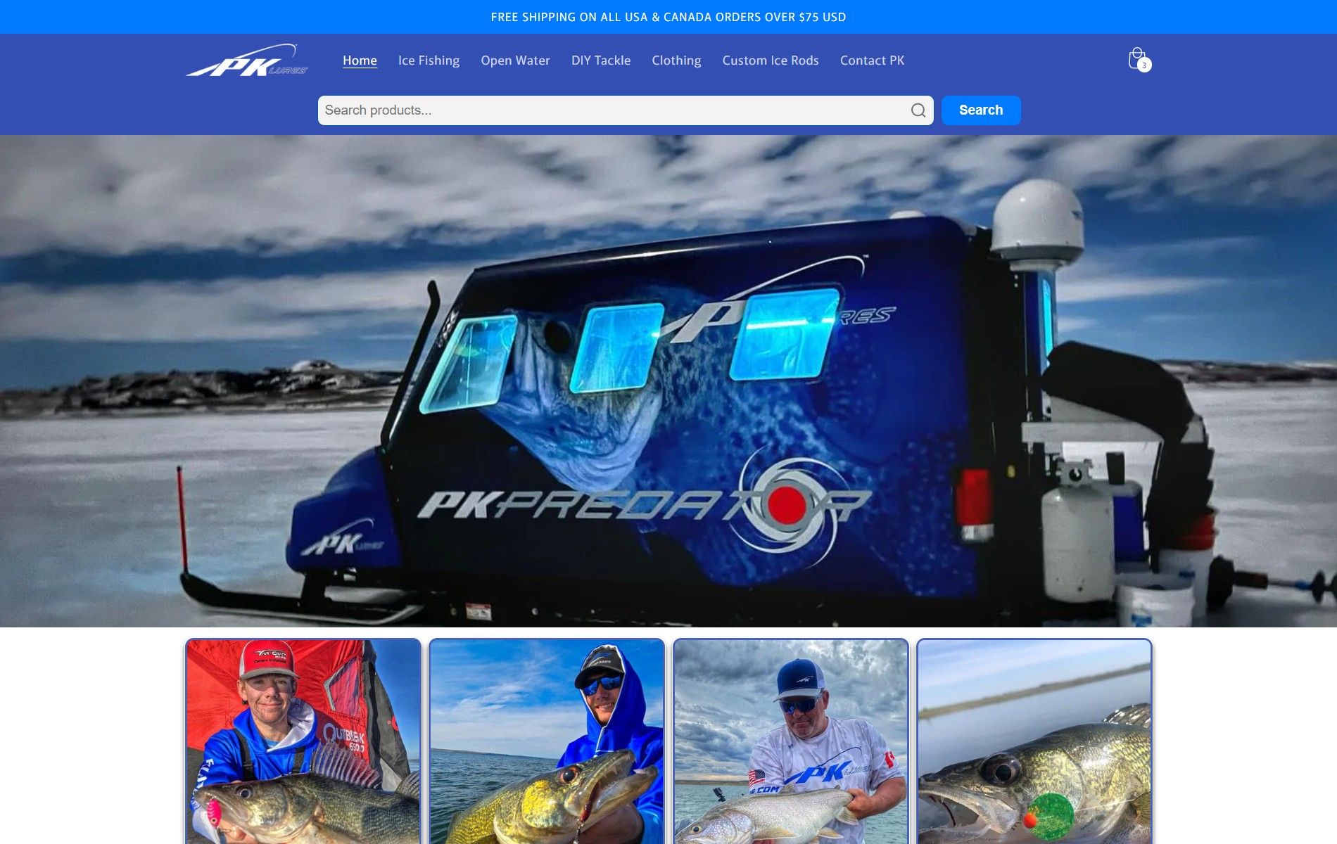 PK Lures Website Design