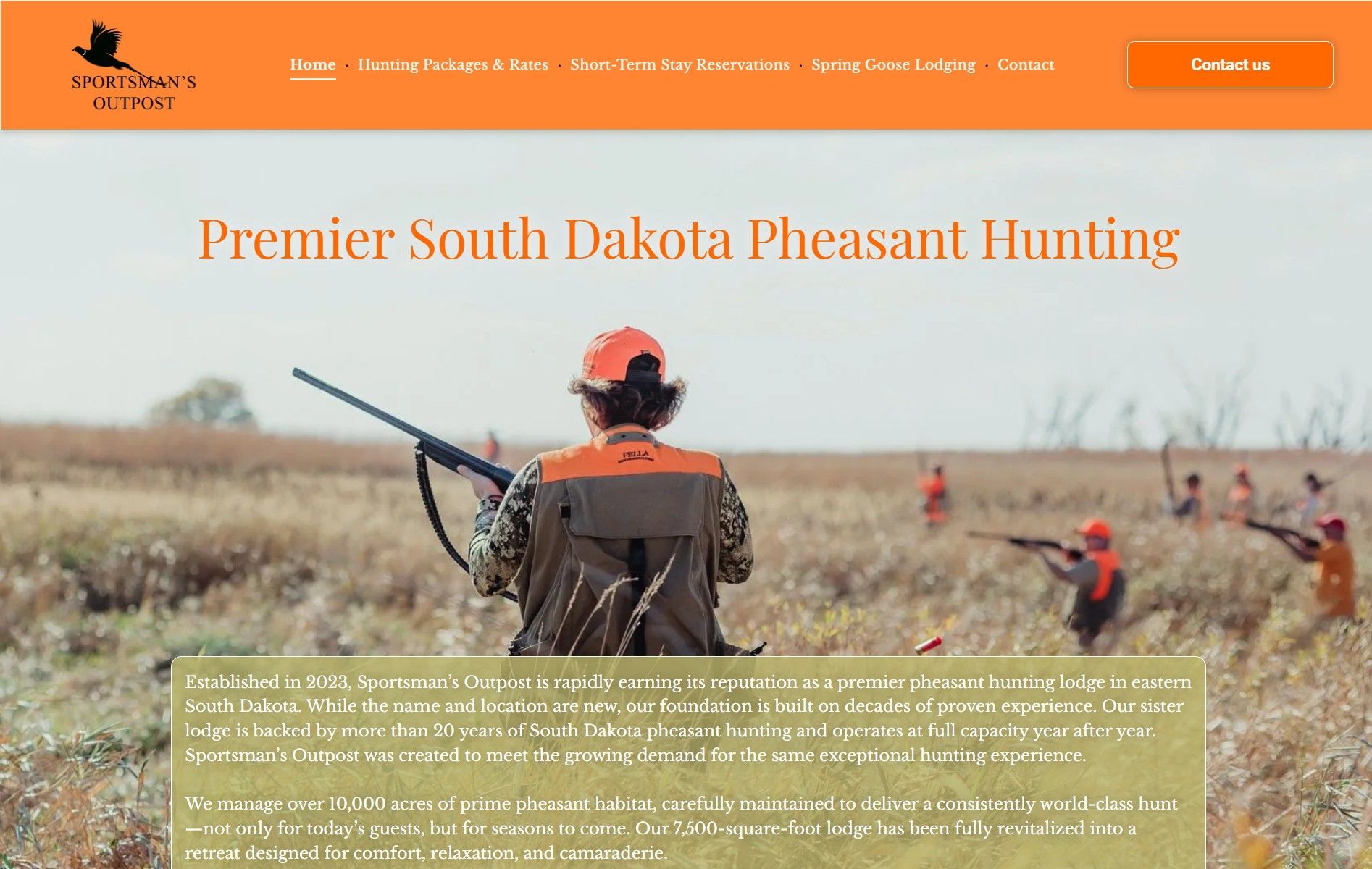 South Dakota Pheasant Hunting Lodge