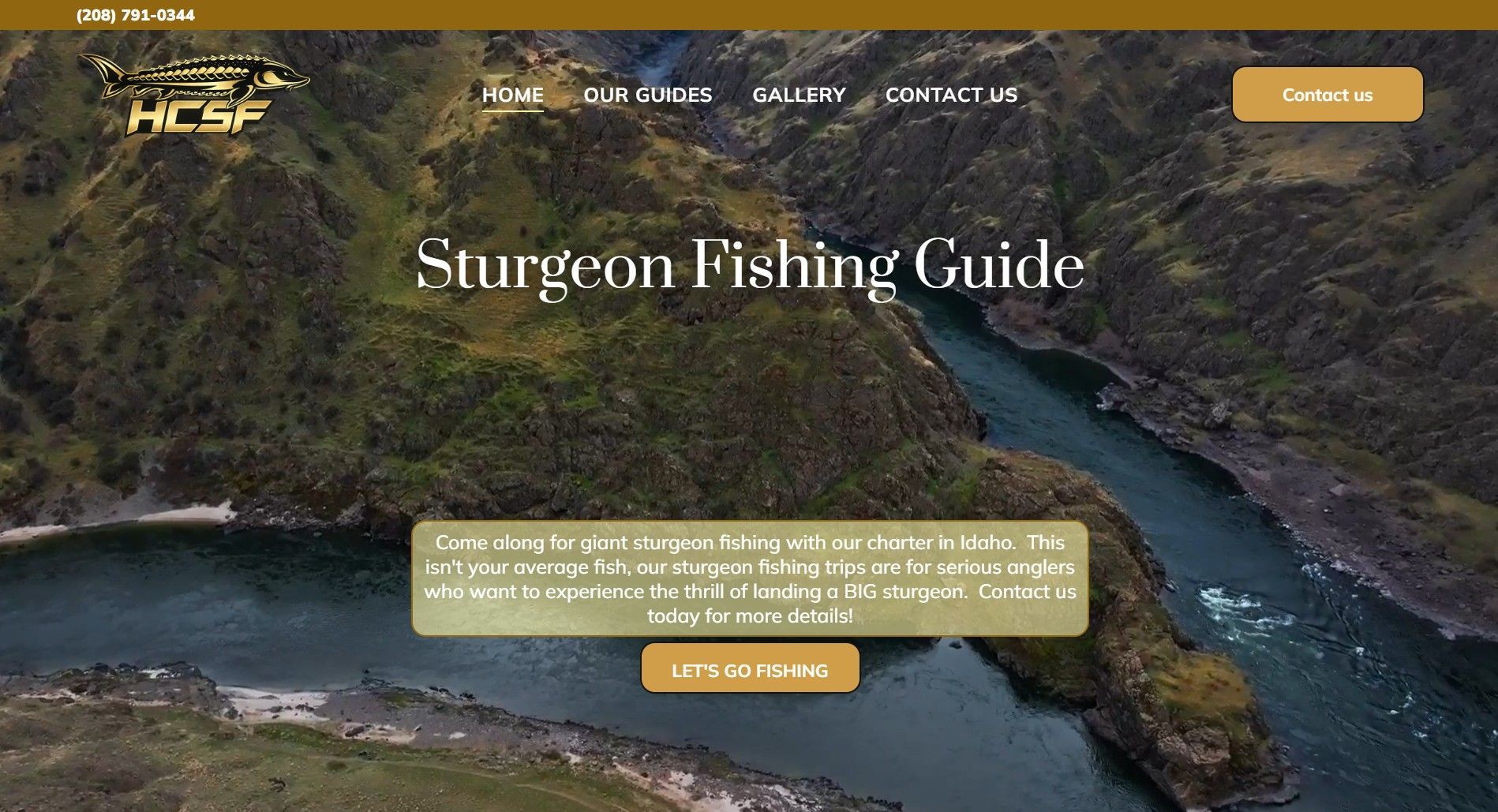 Fishing charter marketing sturgeon