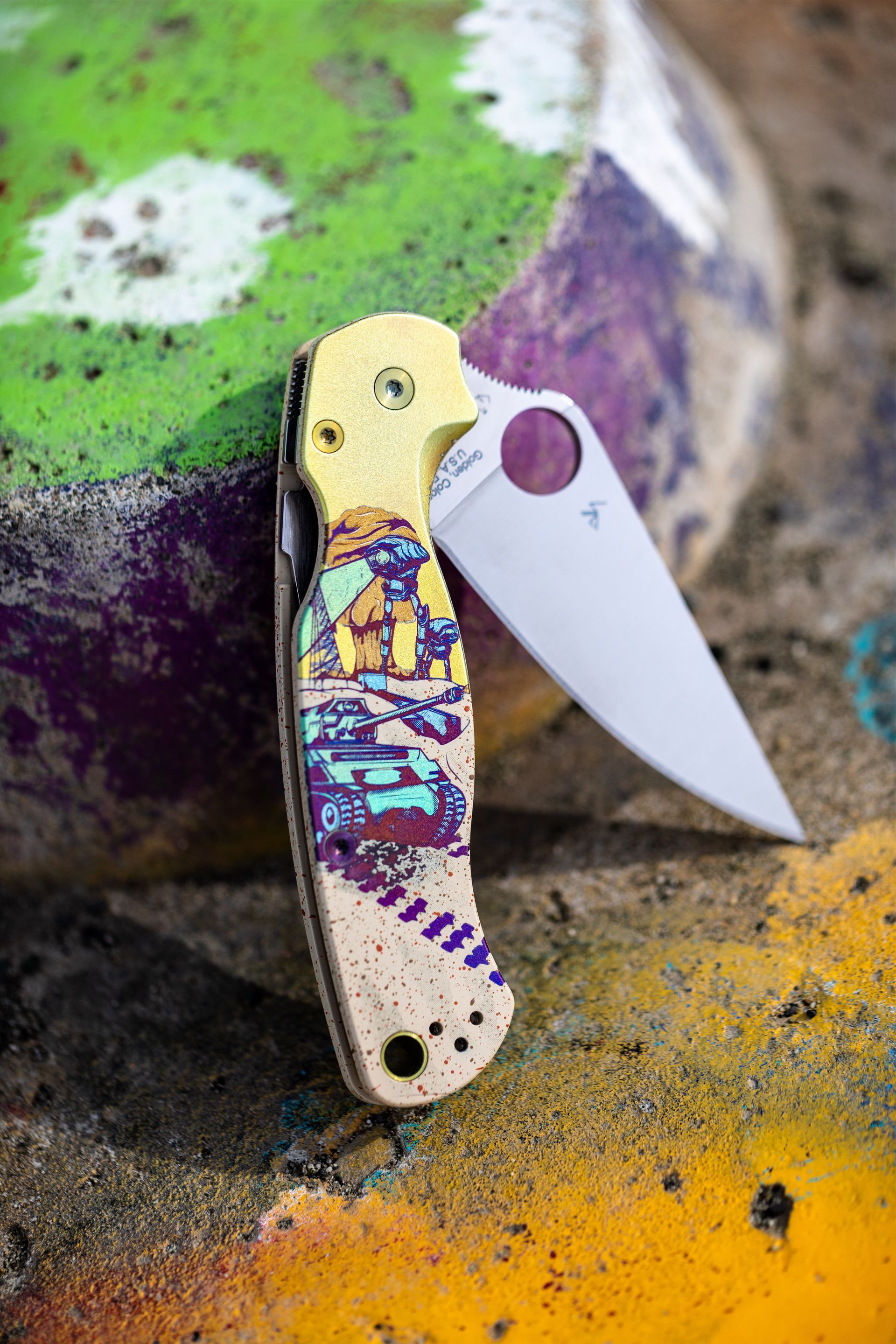 Northern Knives x Colorful Filth Benchmade Bugout Clip Side