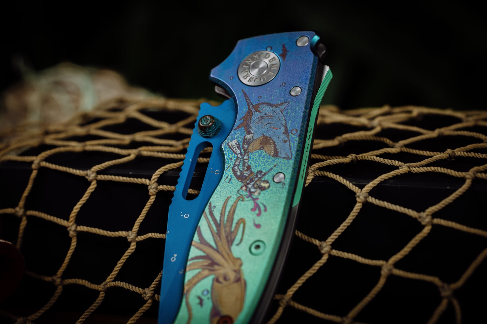 Northern Knives x Colorful Filth Benchmade Bugout Show Side