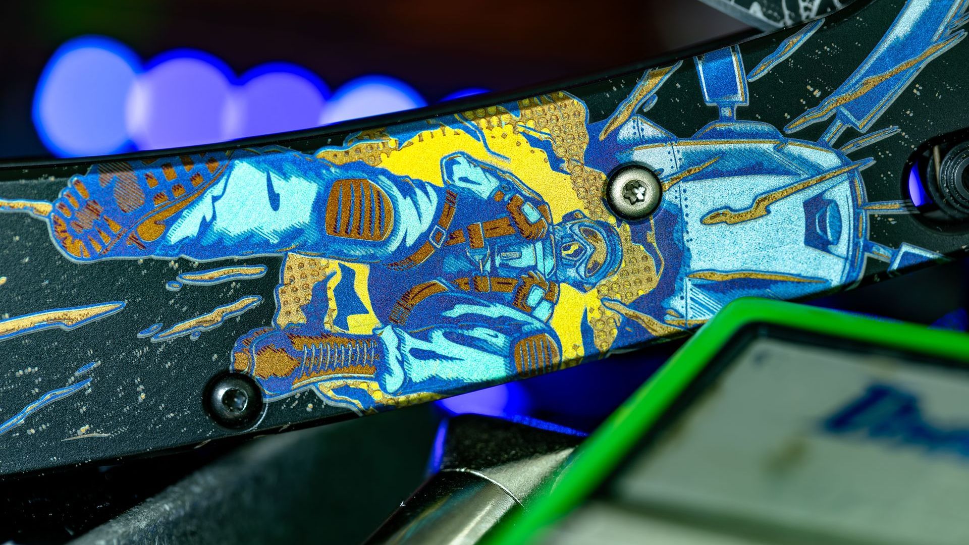 Northern Knives x Colorful Filth Benchmade Bugout Clip Side