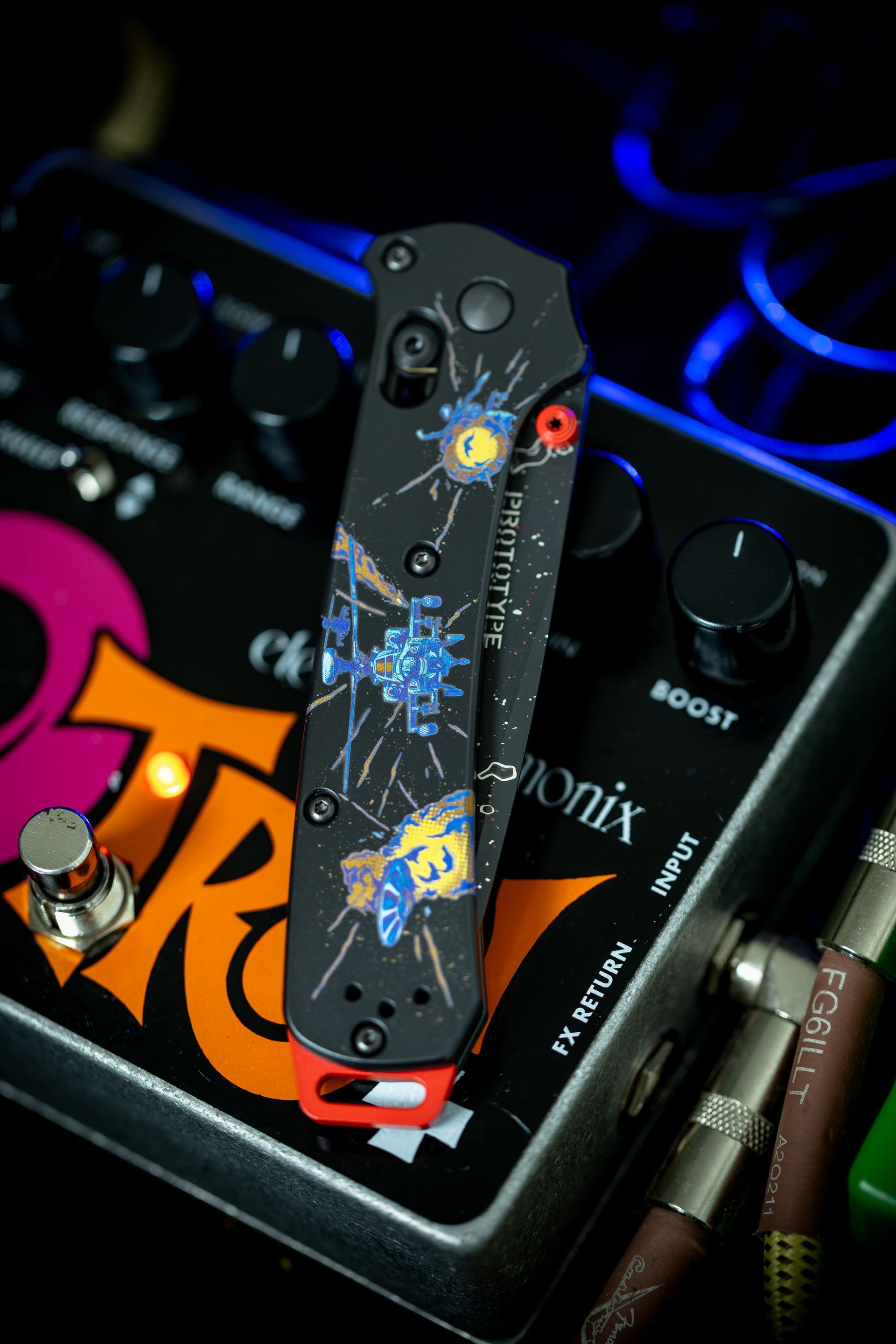 Northern Knives x Colorful Filth Benchmade Bugout Clip Side