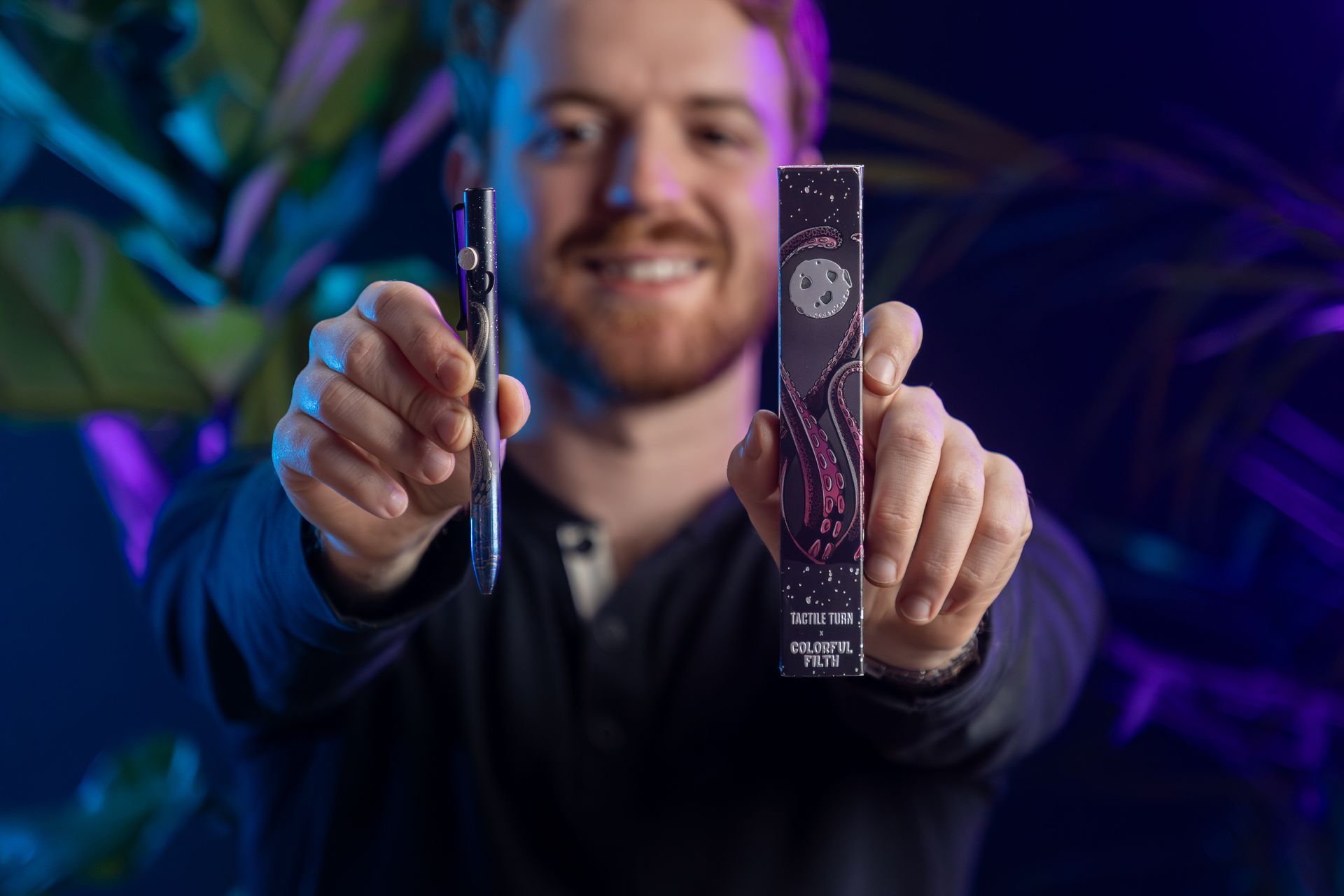 Open and closed composite image of the Northern Knives x Colorful Filth Benchmade Bugout