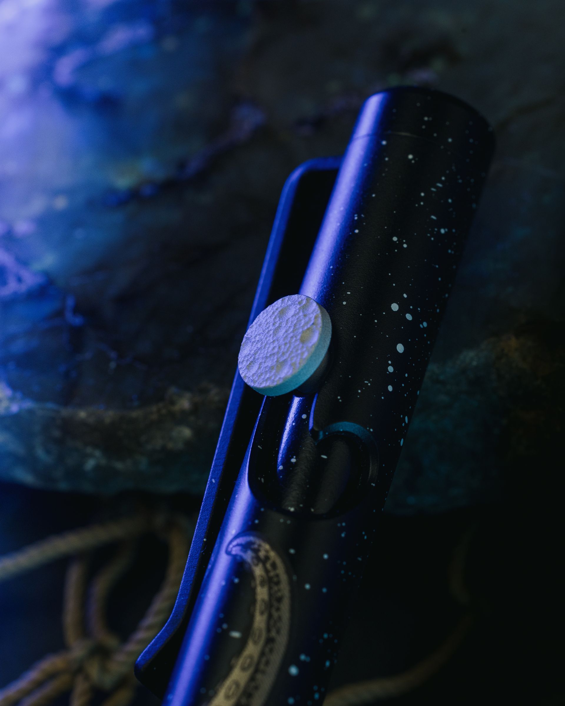 Northern Knives x Colorful Filth Benchmade Bugout Alongside the Machine Era Fountain Pen and the Vero Engineering Fulcrum