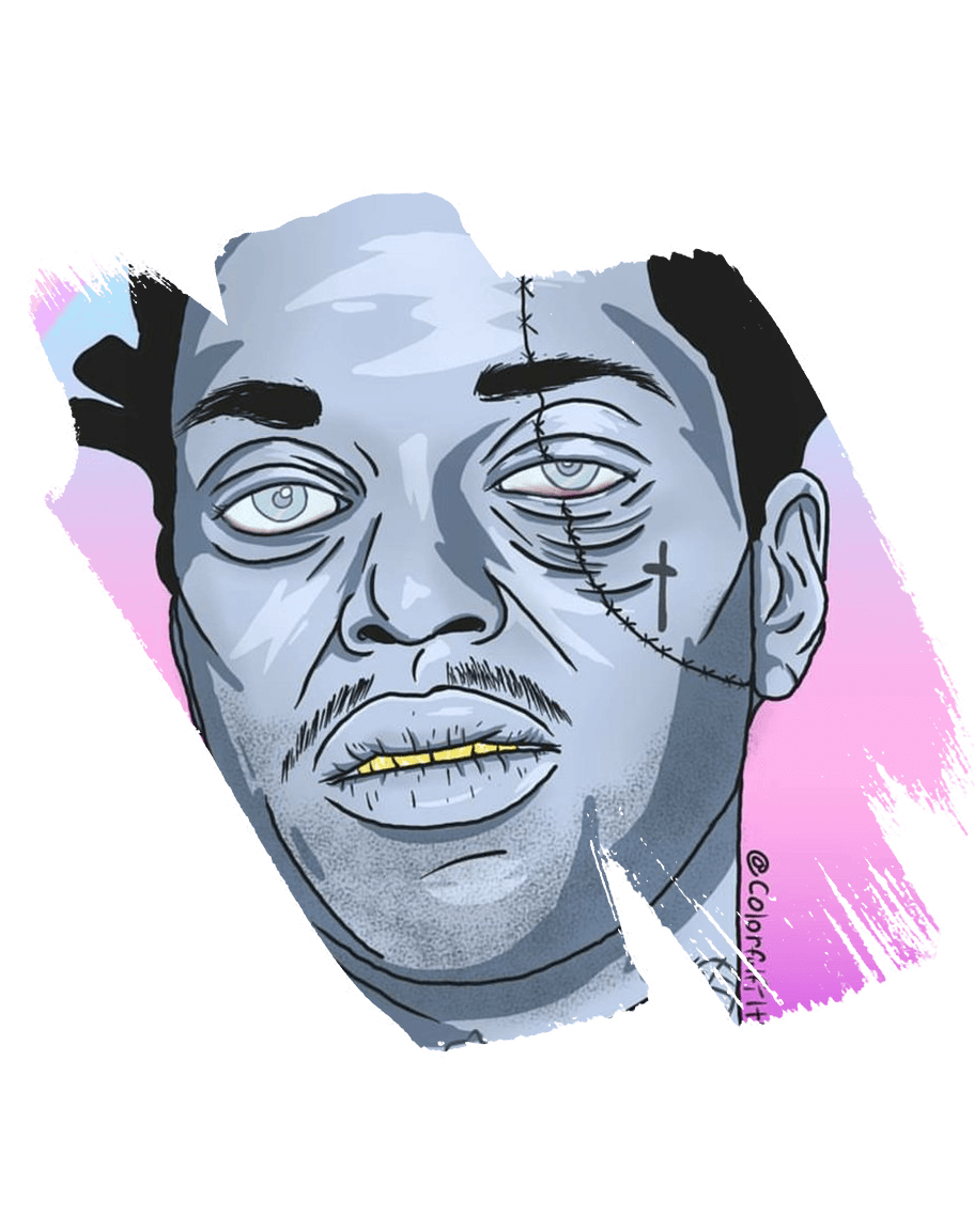 zombie kodak black drawing by colorfulfilth