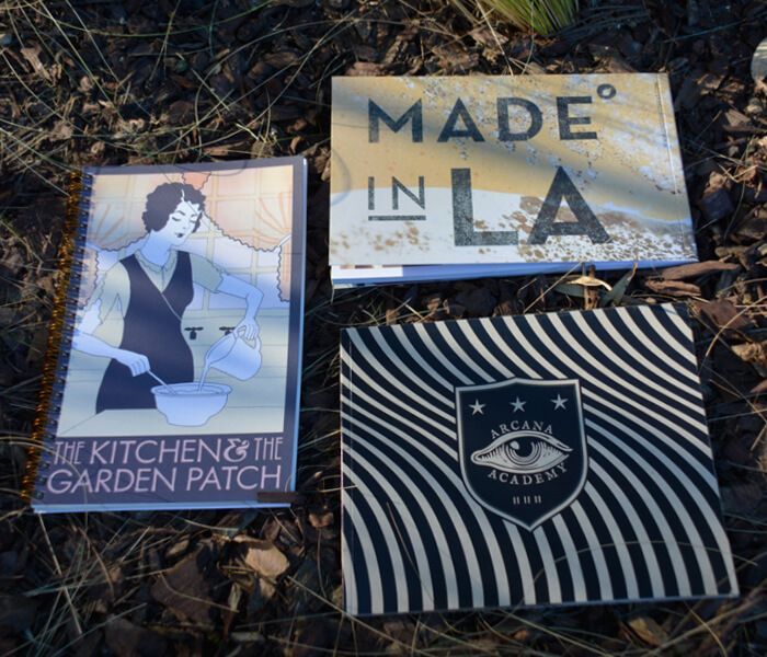 A sign that says made in la on it