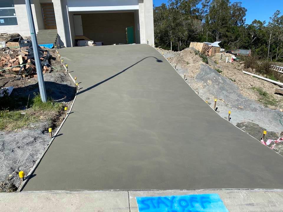 Stay Off Sign On Concrete Driveway — Concreters in Port Macquarie, NSW