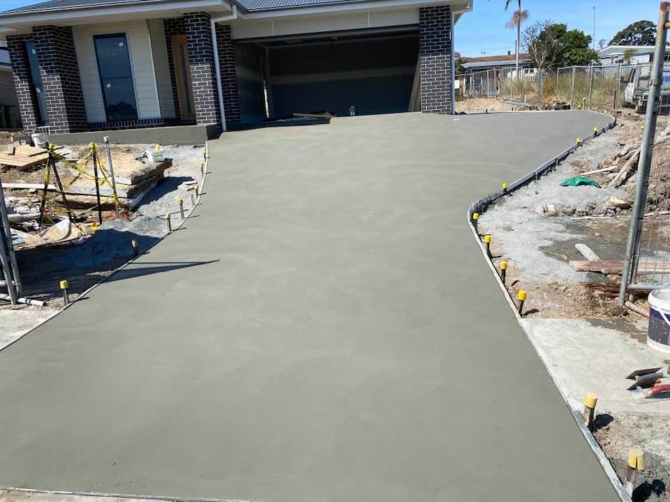 Concrete Curved Driveway — Concreters in Port Macquarie, NSW