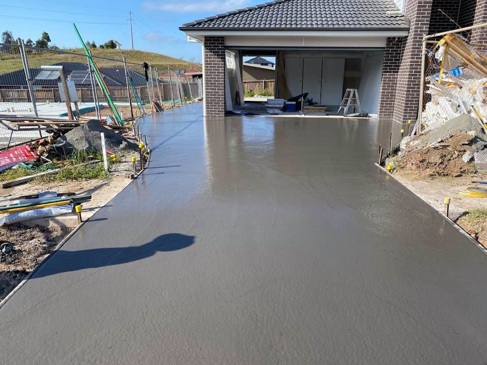 Almost Finished Concrete Driveway — Concreters in Port Macquarie, NSW