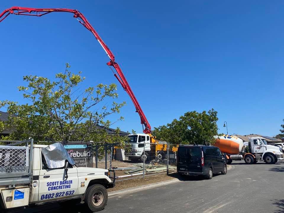 Scott Dahler Vehicle And Cement Mixer — Concreters in Port Macquarie, NSW