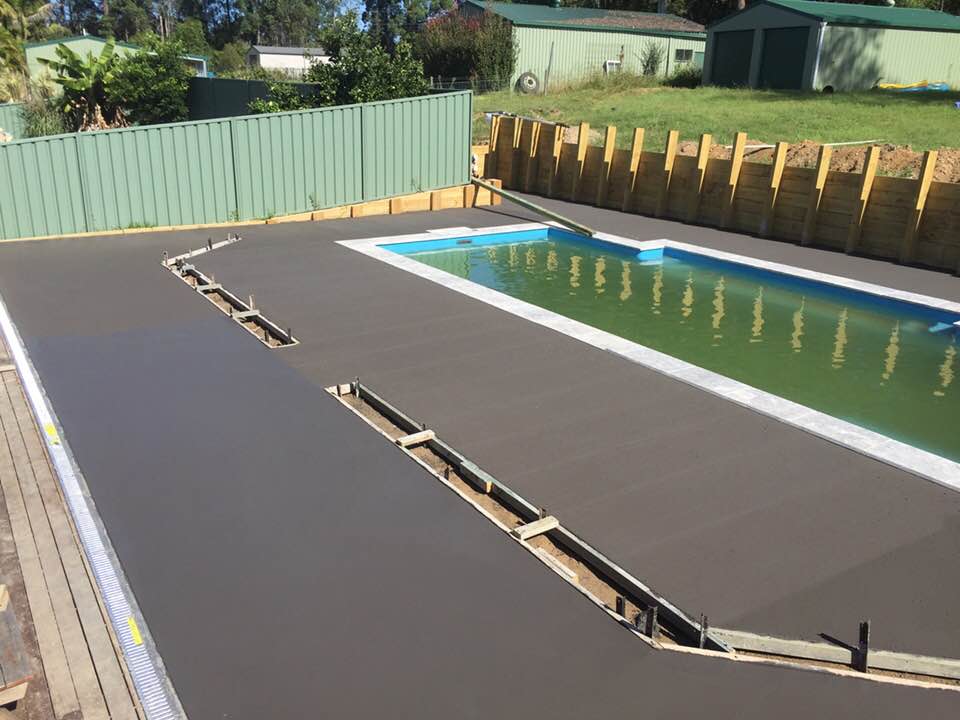 Concrete Beside Swimming Pool — Concreters in Port Macquarie, NSW