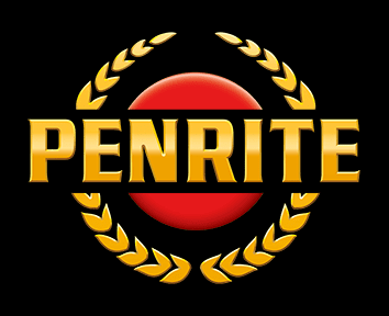 A penrite logo with a laurel wreath around it