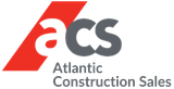 The logo for acs atlantic construction sales is red and gray.